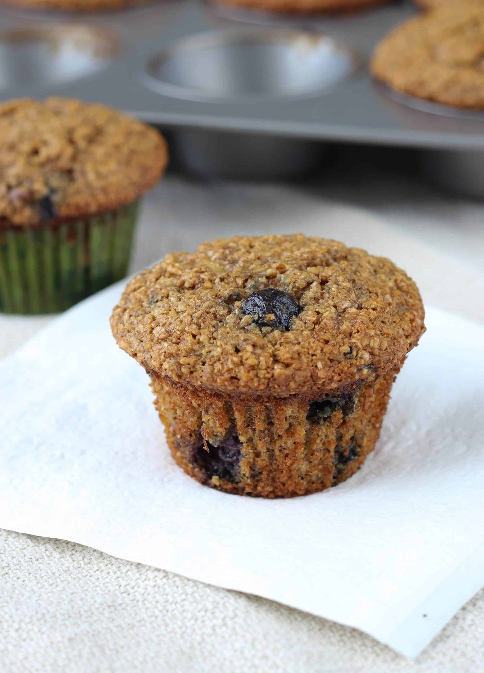 The Best Blueberry Banana Bran Muffins EVER - American Heritage Cooking
